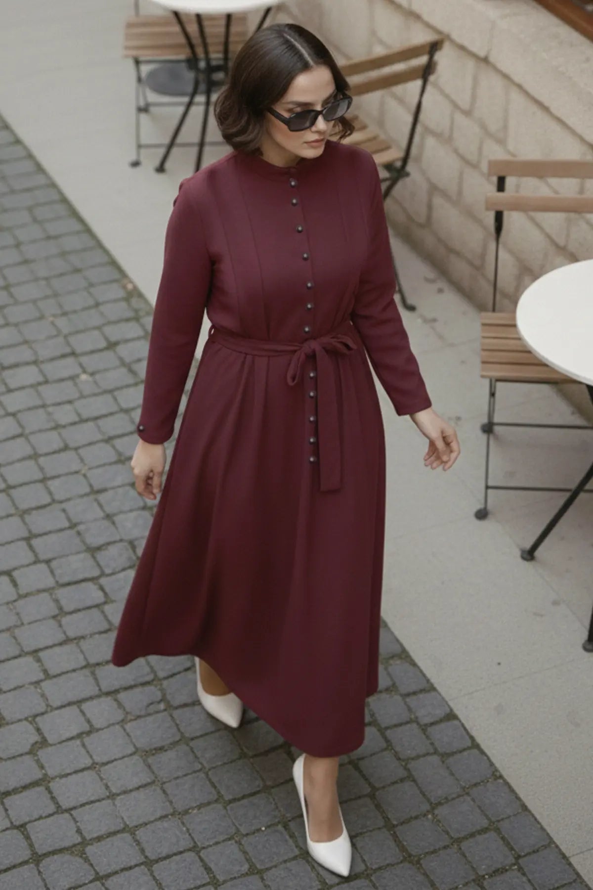 Buttoned Hijab Dress, view 2