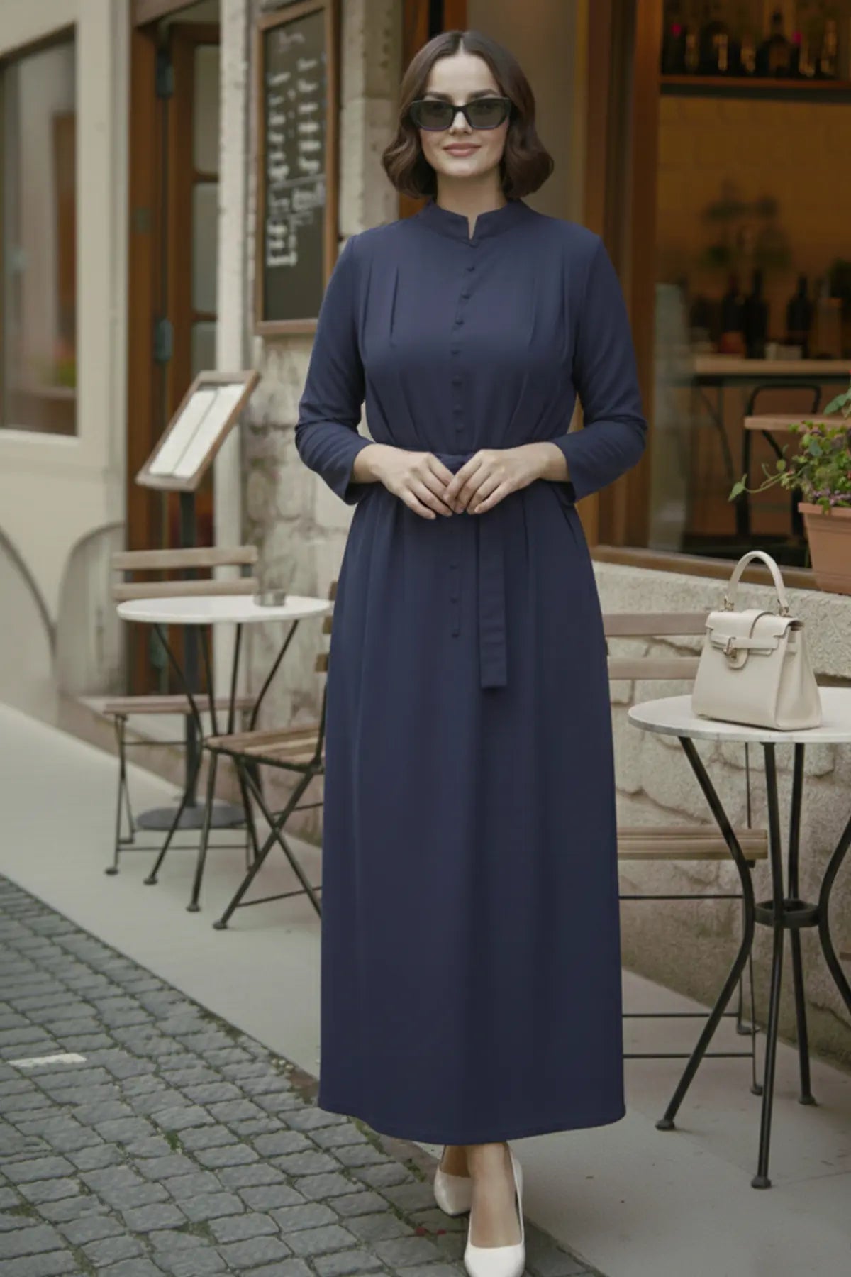 Buttoned Hijab Dress, view 3