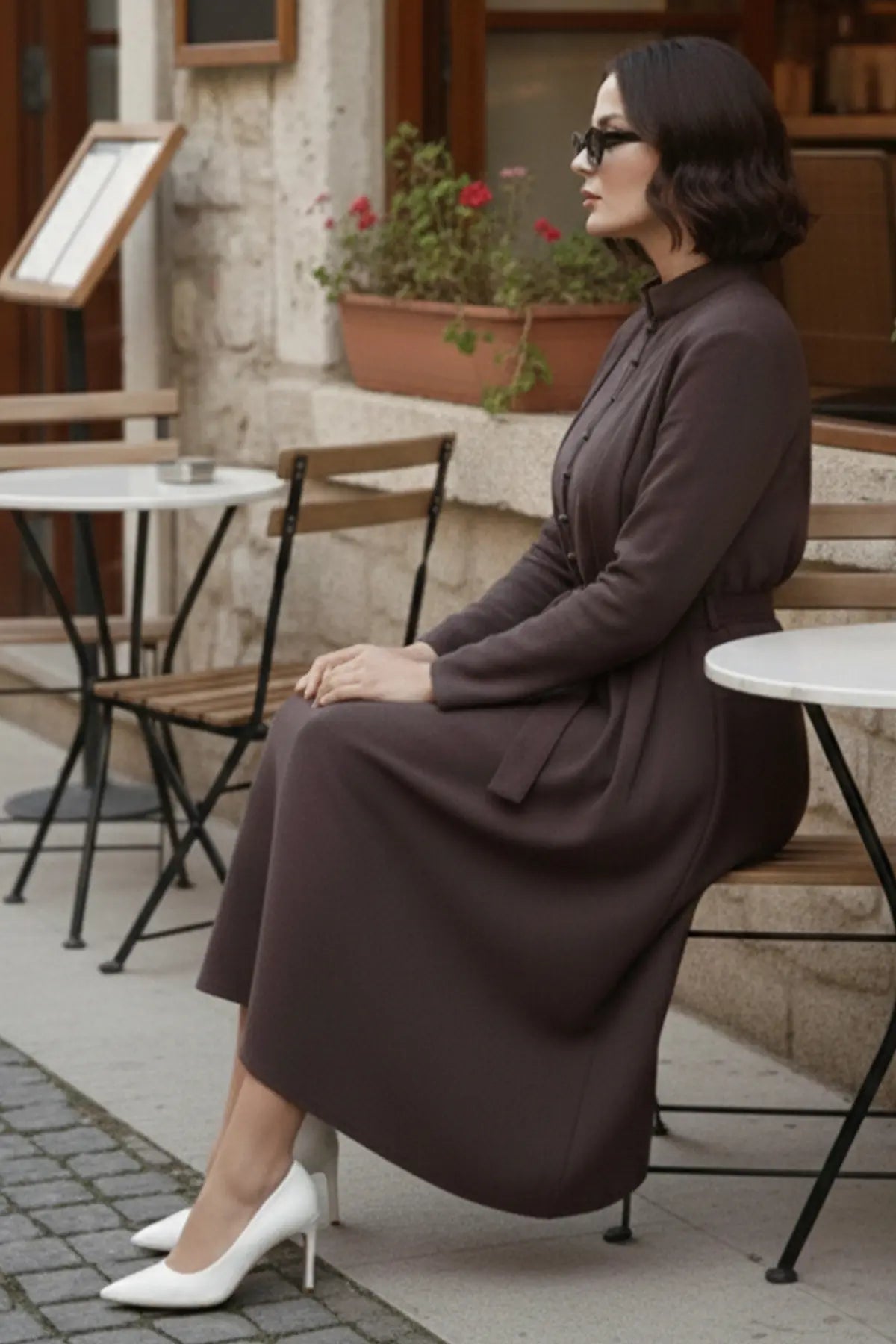 Buttoned Hijab Dress, view 4