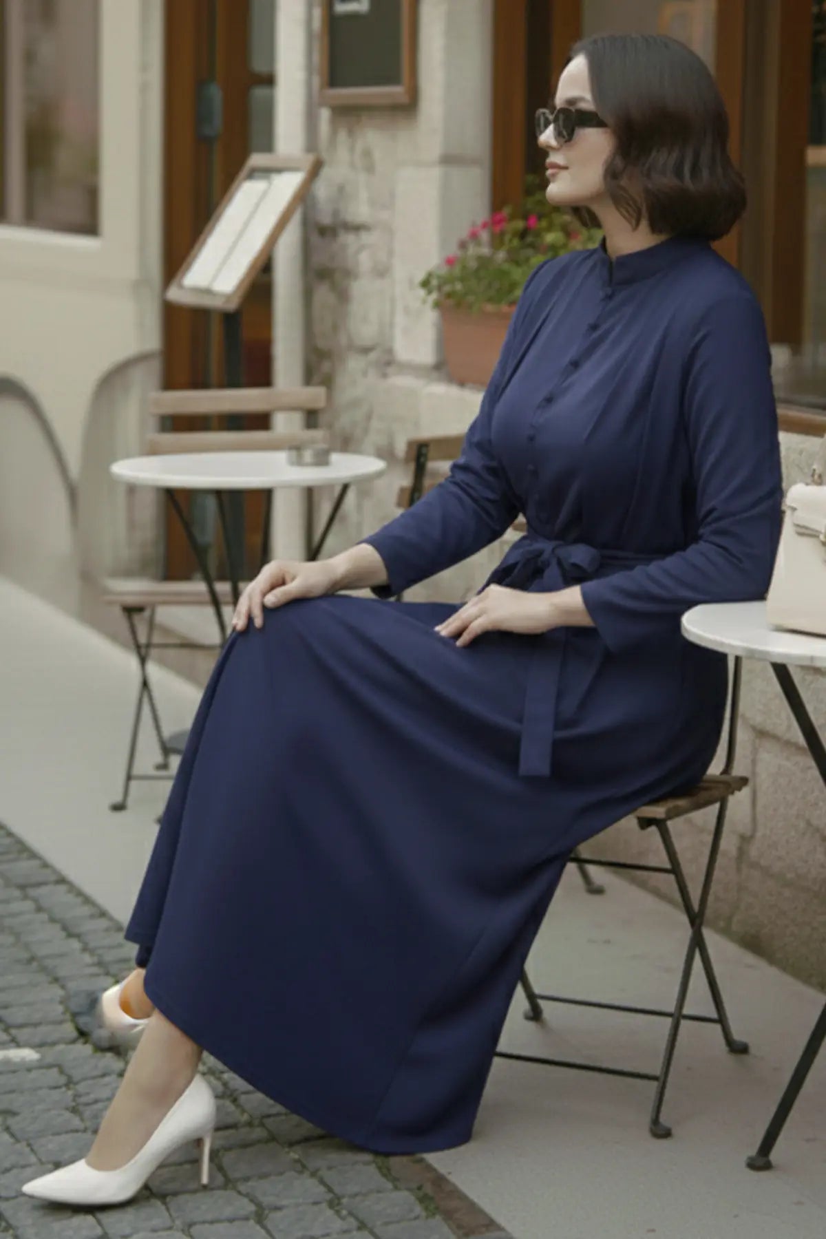Buttoned Hijab Dress, view 3