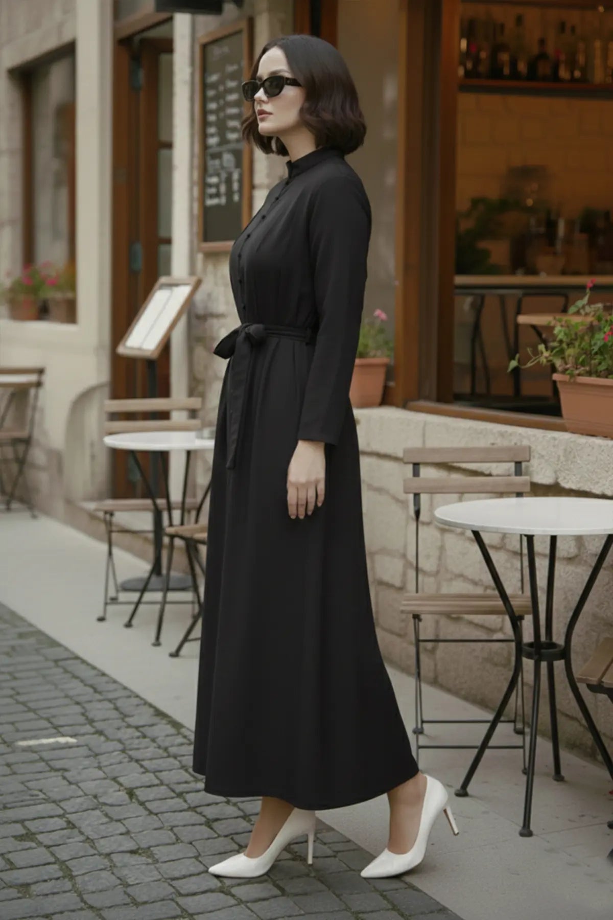 Buttoned Hijab Dress, view 2