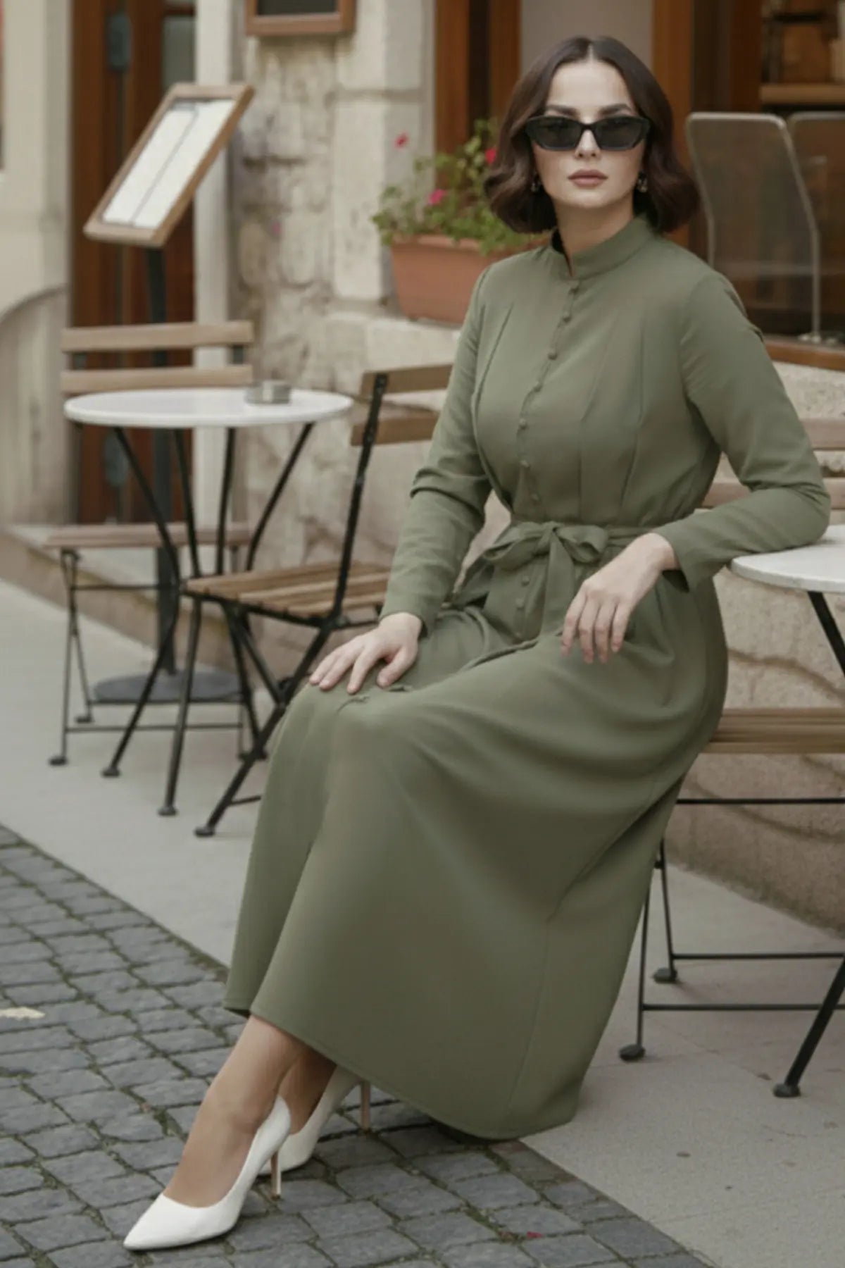 Buttoned Hijab Dress, view 2