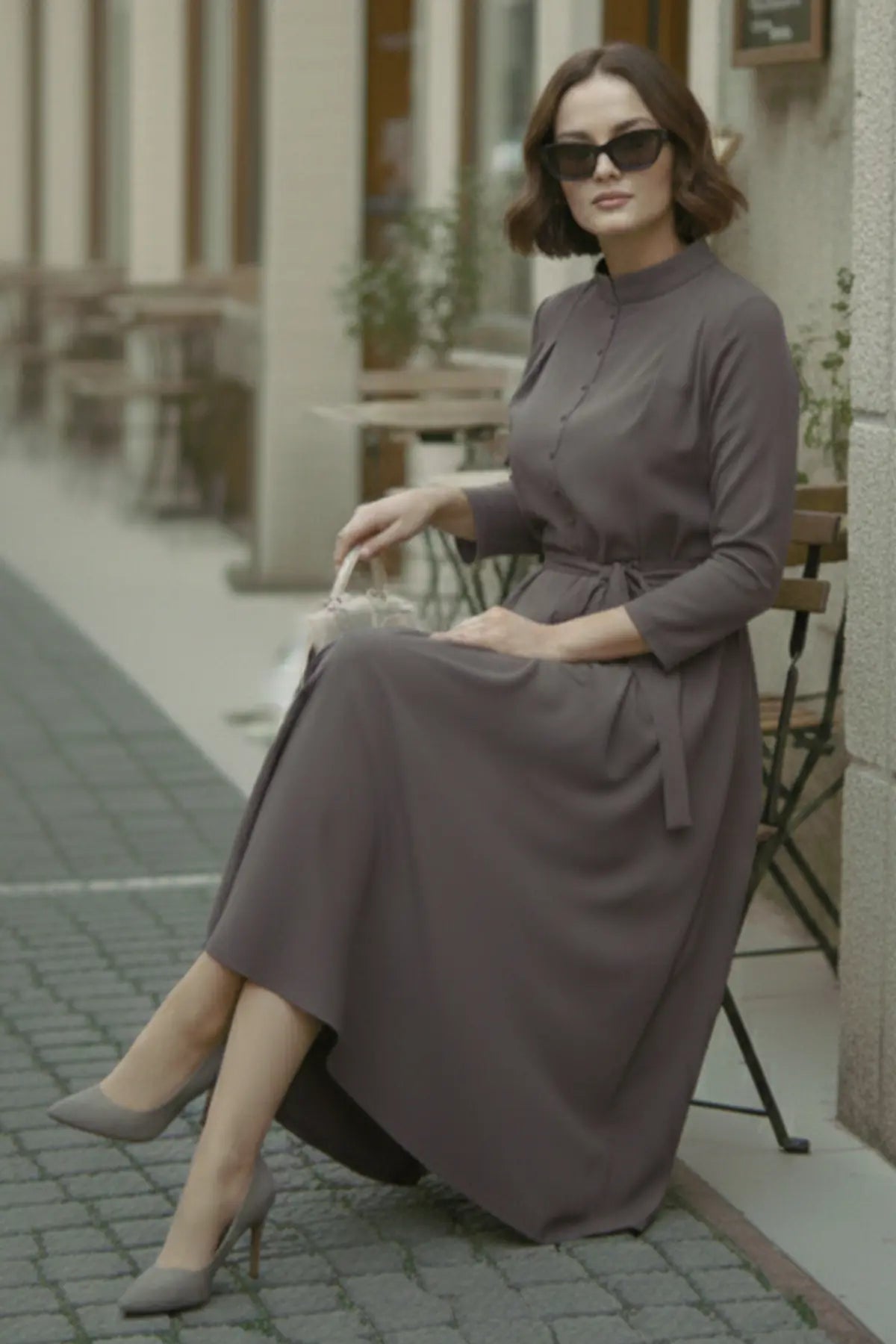 Buttoned Hijab Dress, view 4