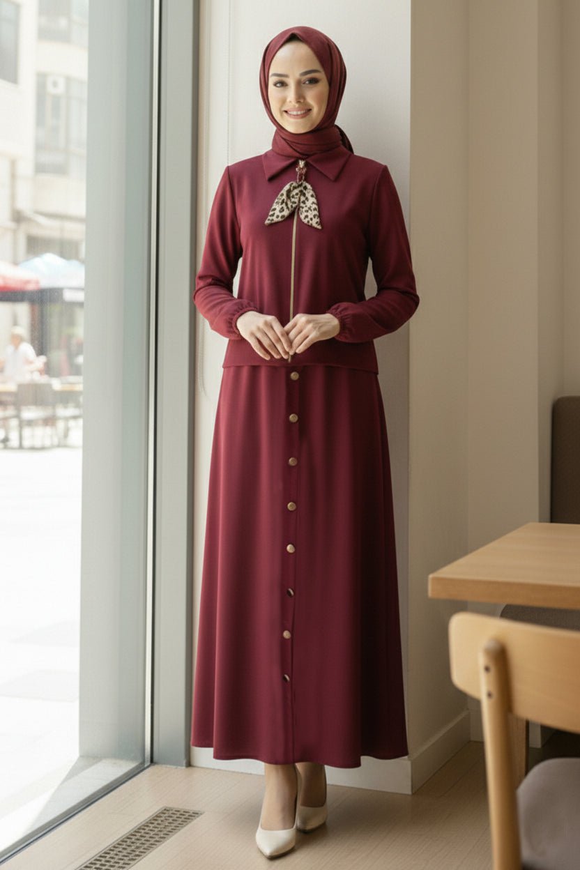 Two-piece Hijab Set With Scarf by NEOMODEST