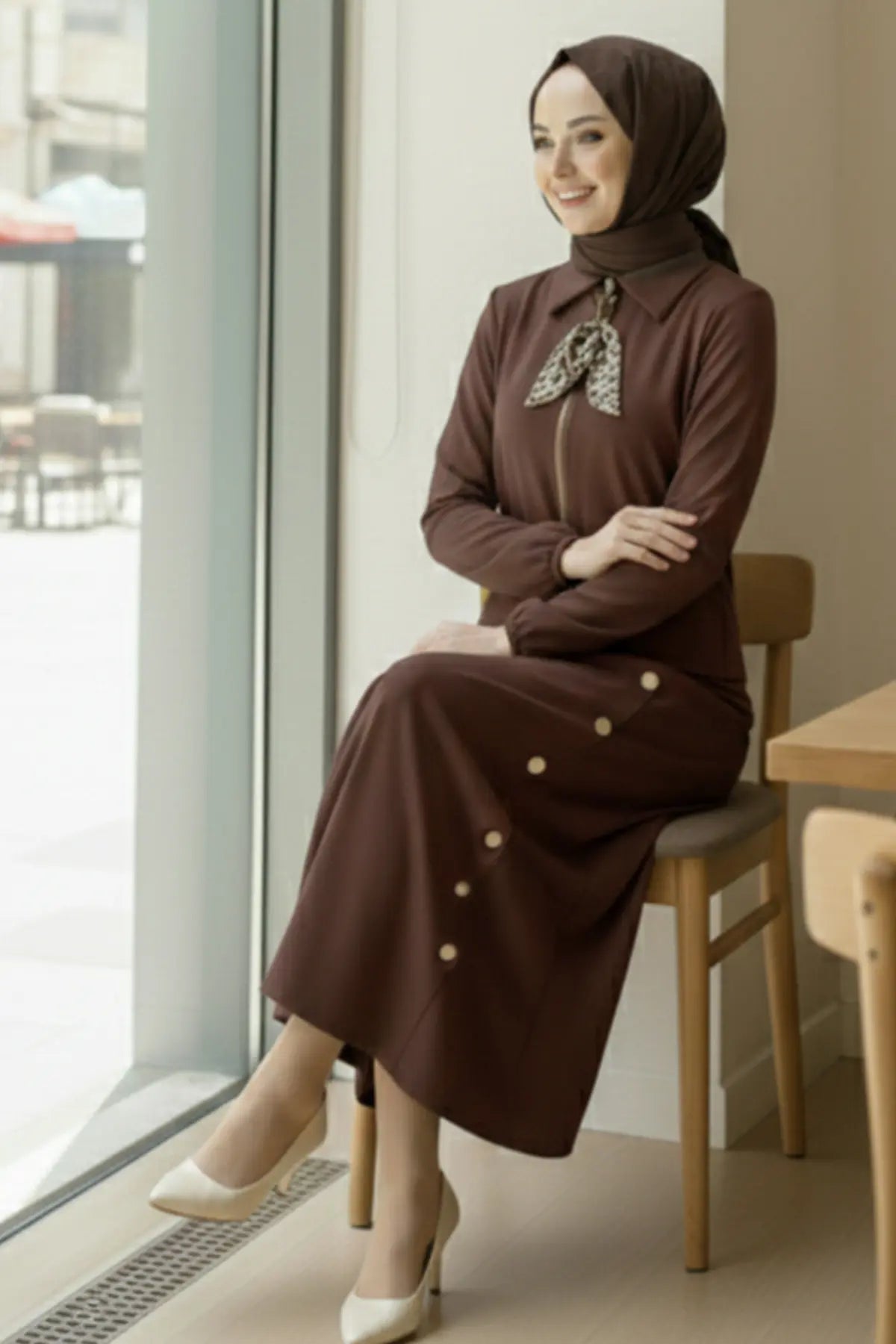 Two-piece Hijab Set With Scarf, view 2
