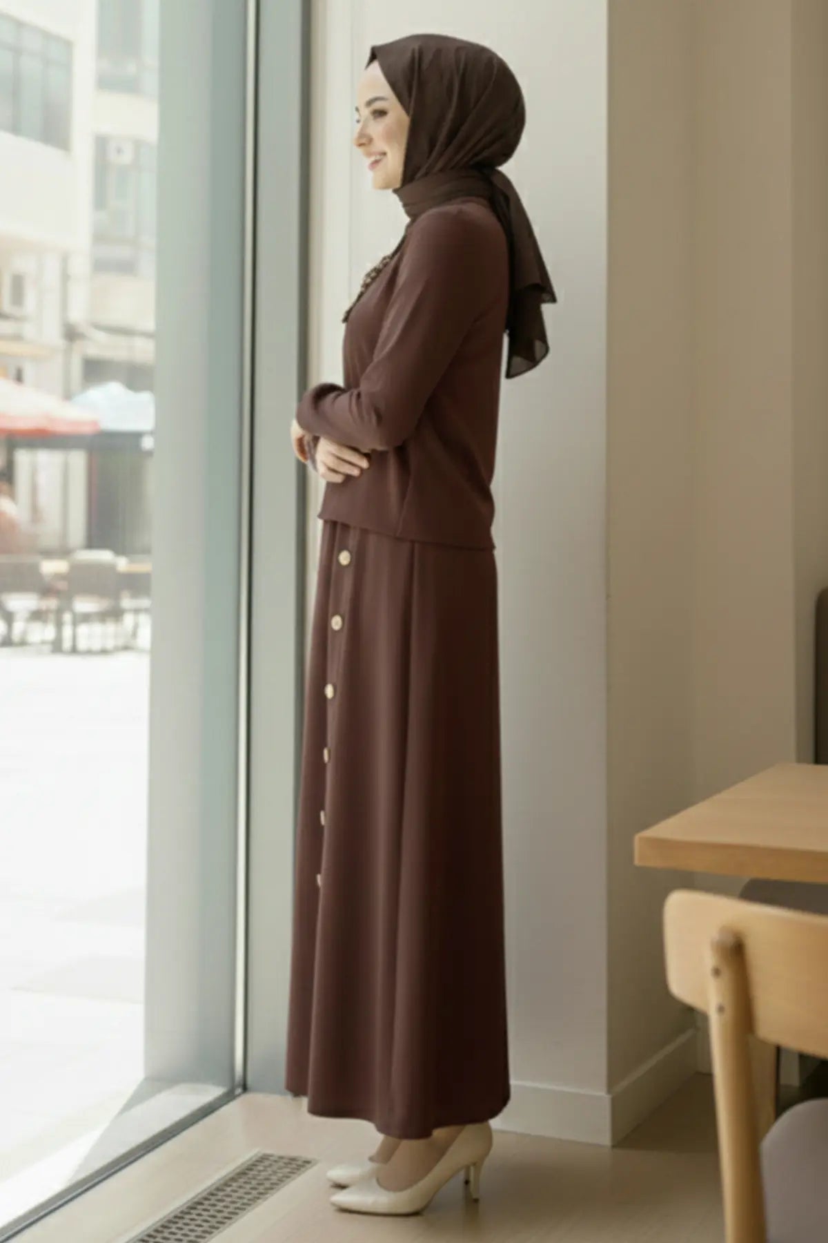 Two-piece Hijab Set With Scarf, view 3