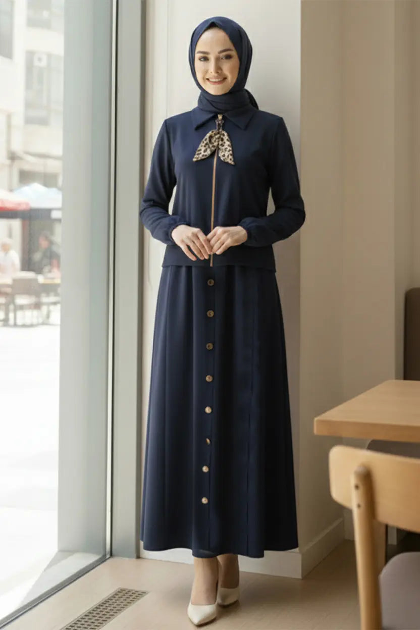 Two-piece Hijab Set With Scarf, view 2