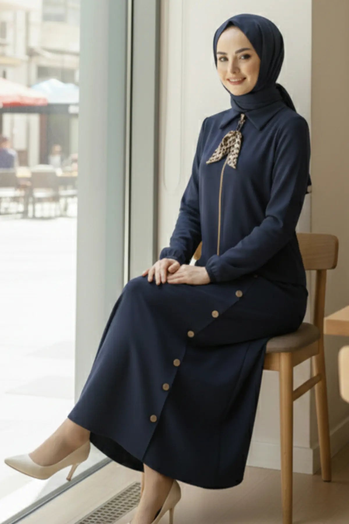 Two-piece Hijab Set With Scarf, view 3