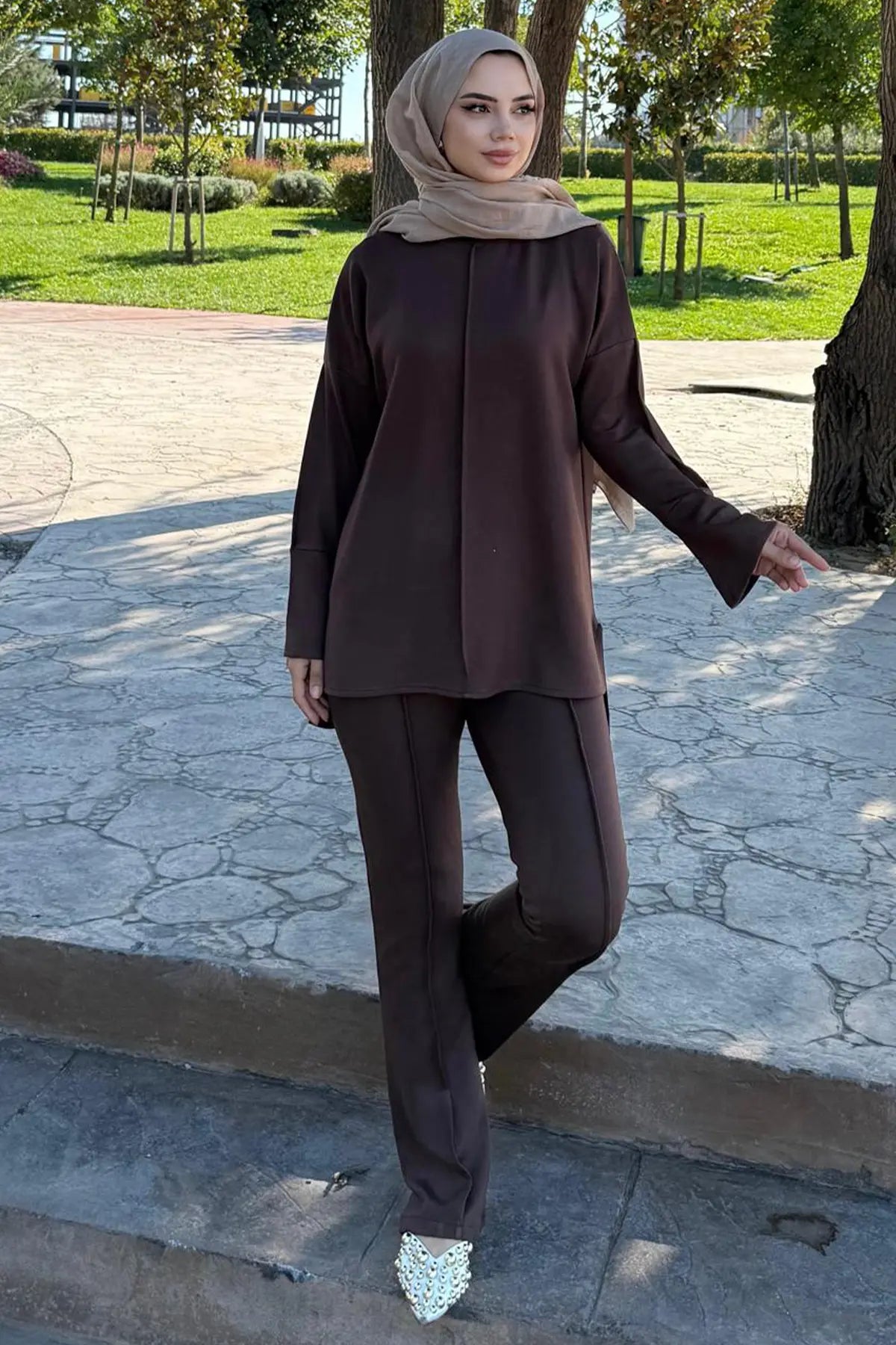 Two-piece Set With Stitching Detail, view 3