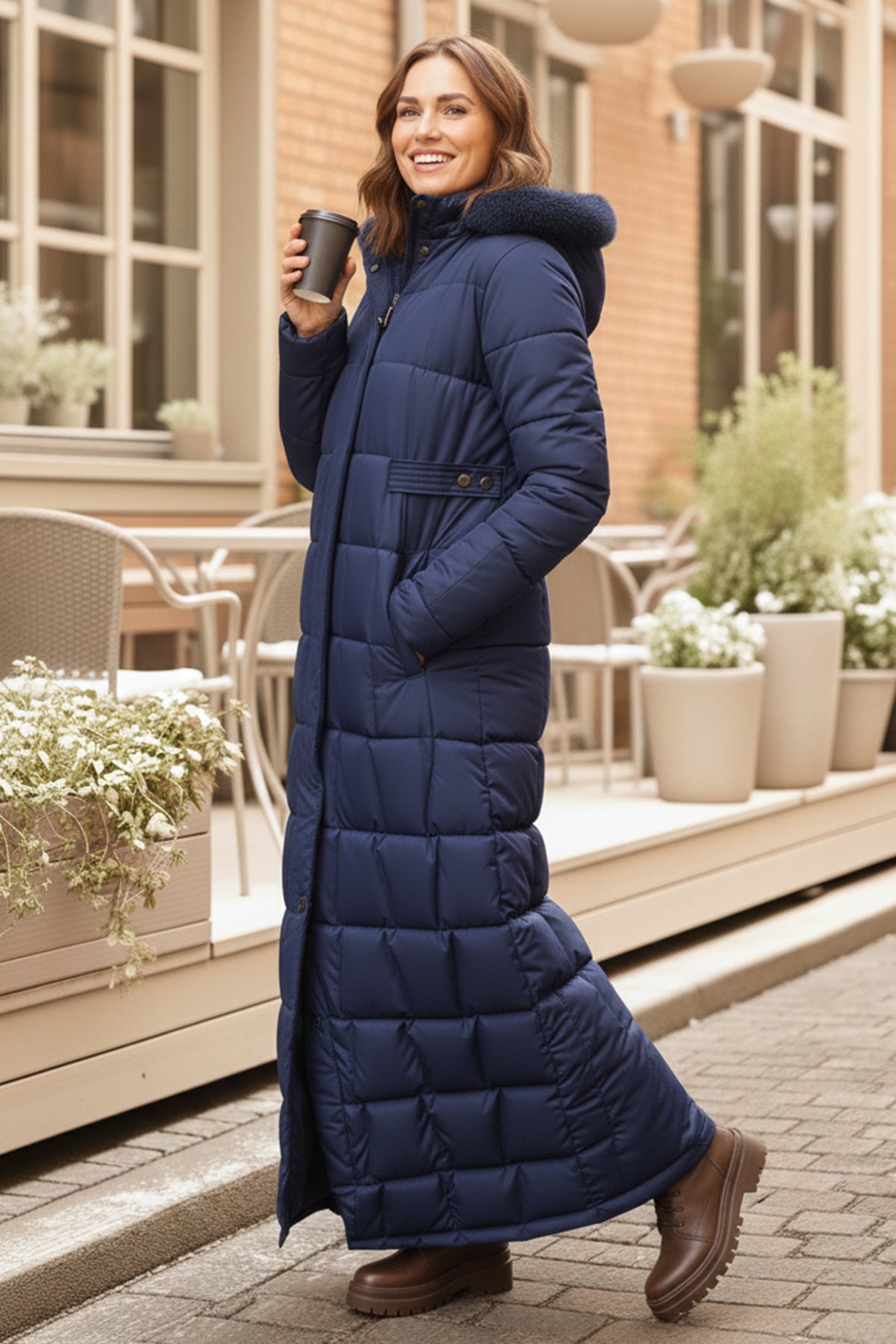 Hooded Quilted Coat by NEOMODEST