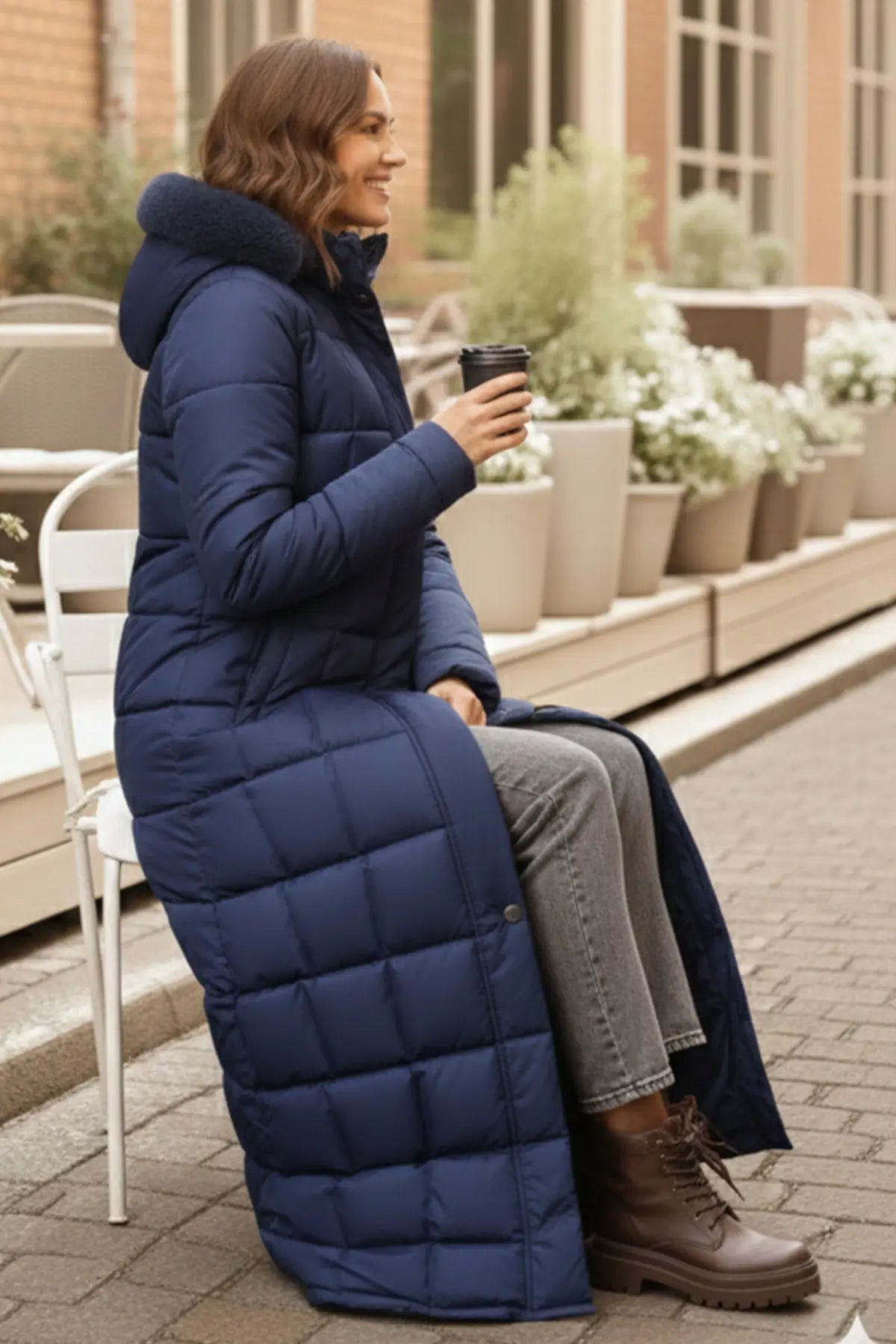 Hooded Quilted Coat, view 2