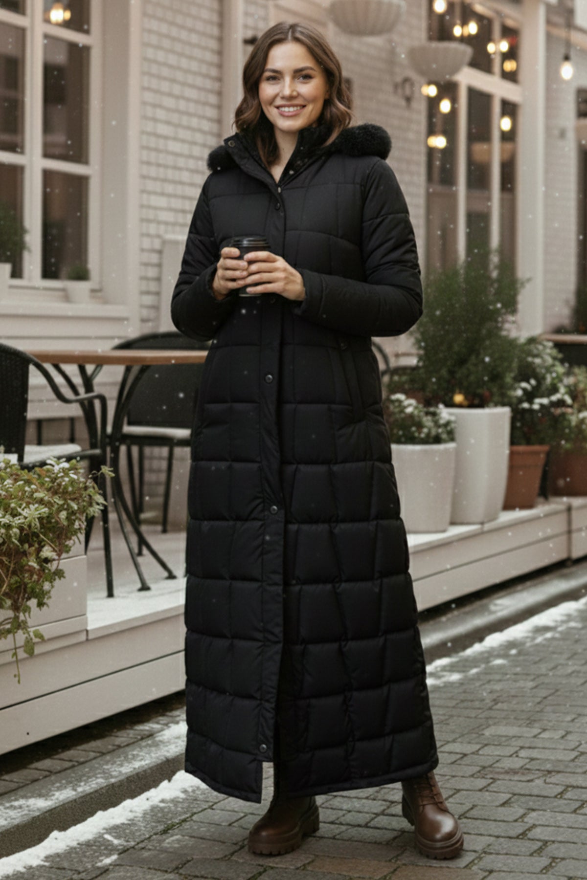 Hooded Quilted Coat by NEOMODEST