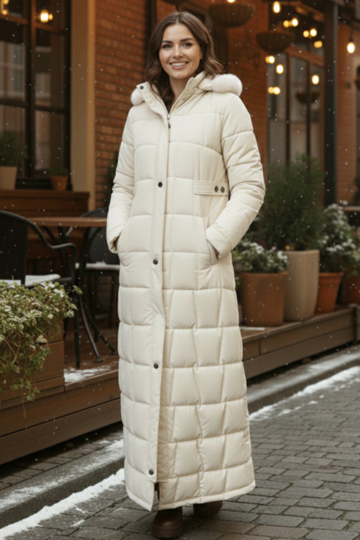 Hooded Quilted Coat by NEOMODEST