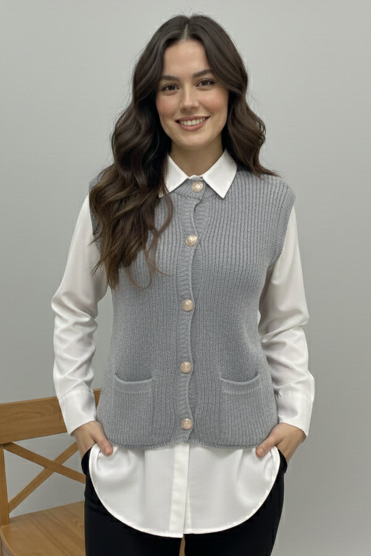 Pocket Knit Vest by NEOMODEST
