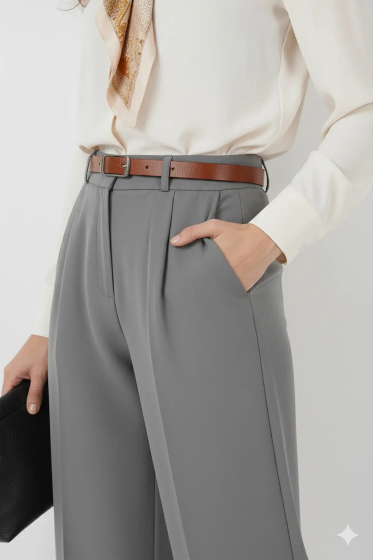 Belted Hijab Trousers, view 2