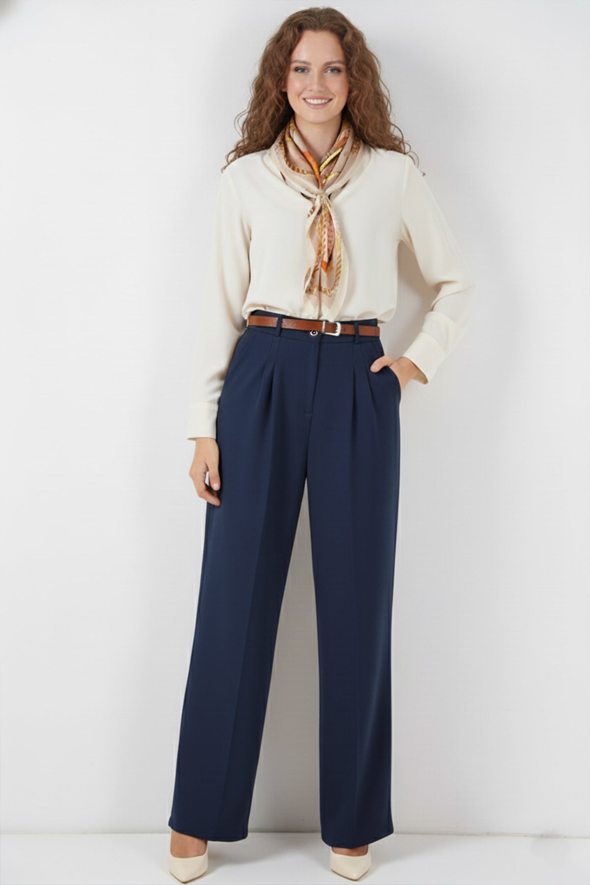 Belted Hijab Trousers by NEOMODEST