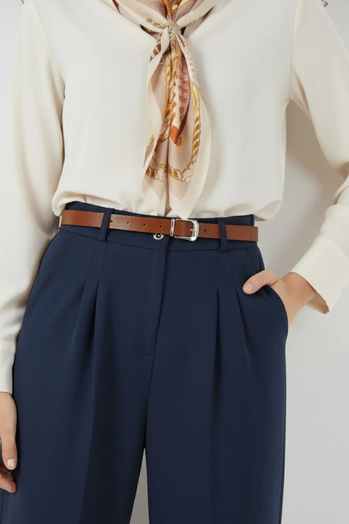 Belted Hijab Trousers, view 2
