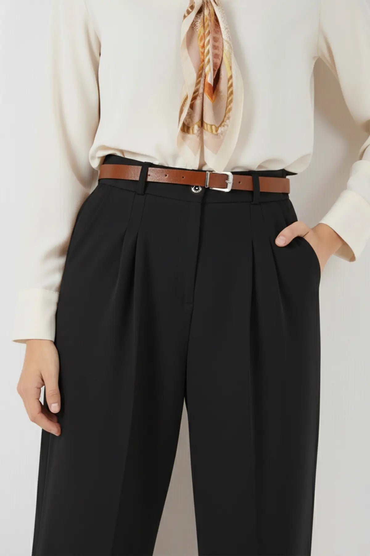 Belted Hijab Trousers, view 2