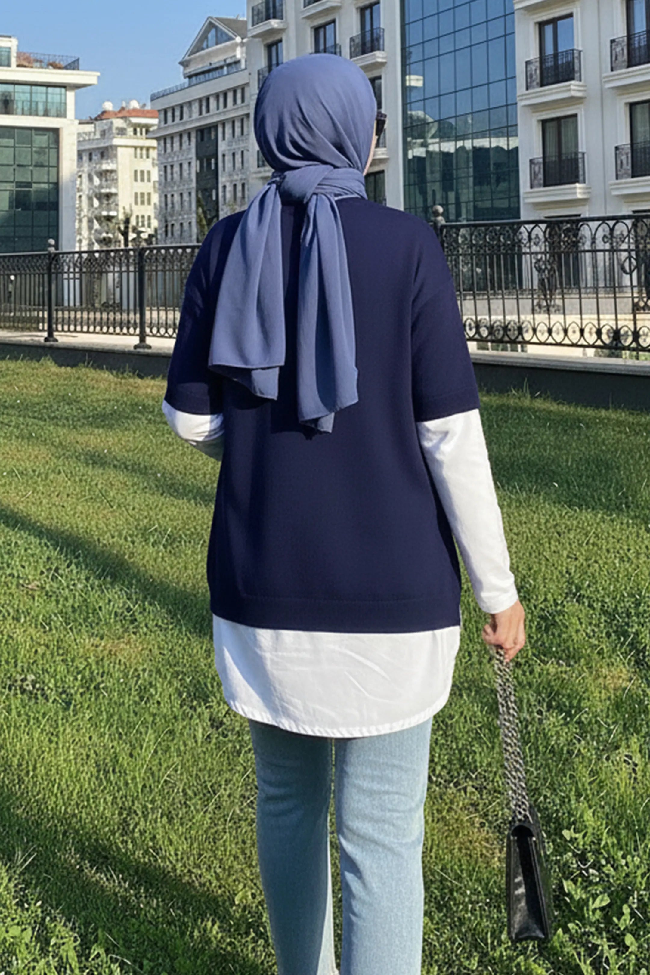 Oversized Ribbed Knit Sweater, view 4