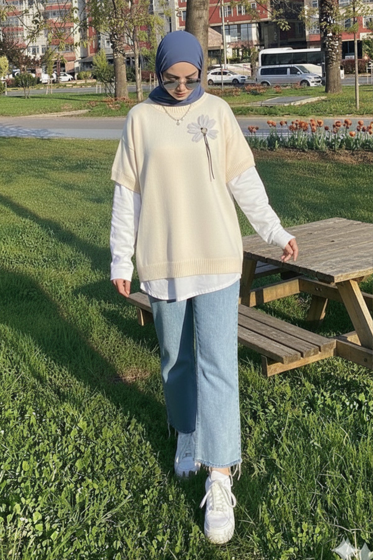Oversized Ribbed Knit Sweater by NEOMODEST