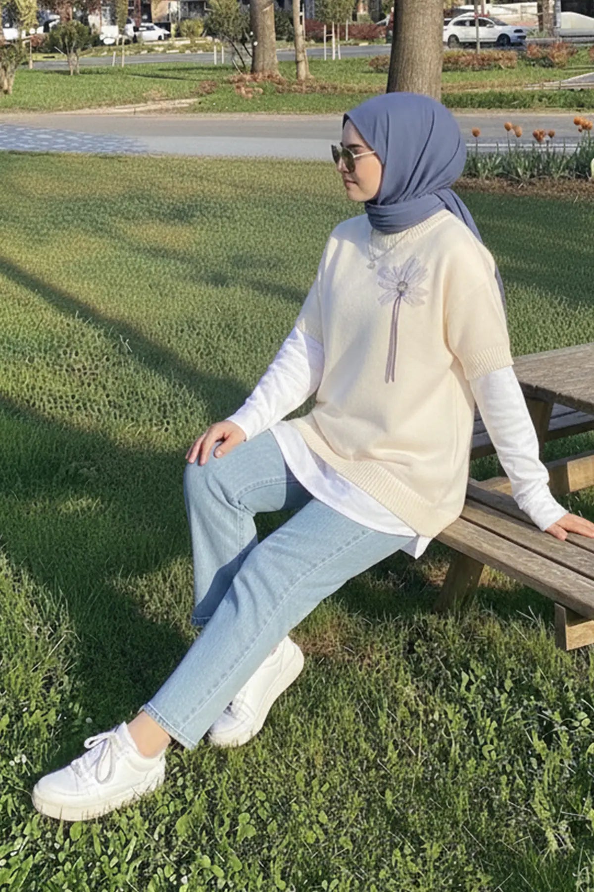 Oversized Ribbed Knit Sweater, view 2