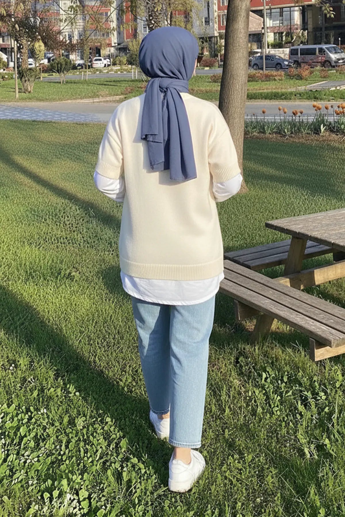 Oversized Ribbed Knit Sweater, view 4