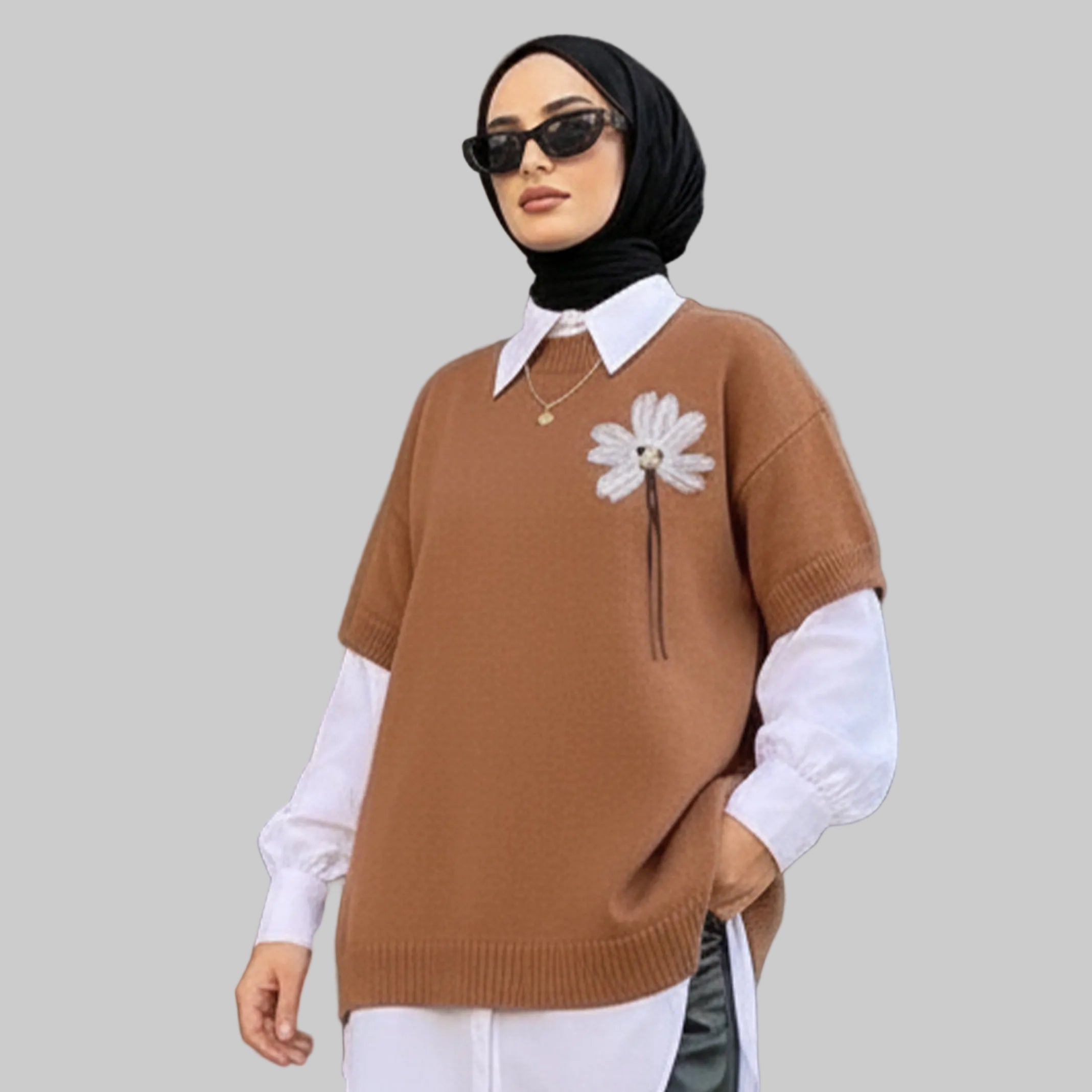 Oversized Ribbed Knit Sweater by NEOMODEST
