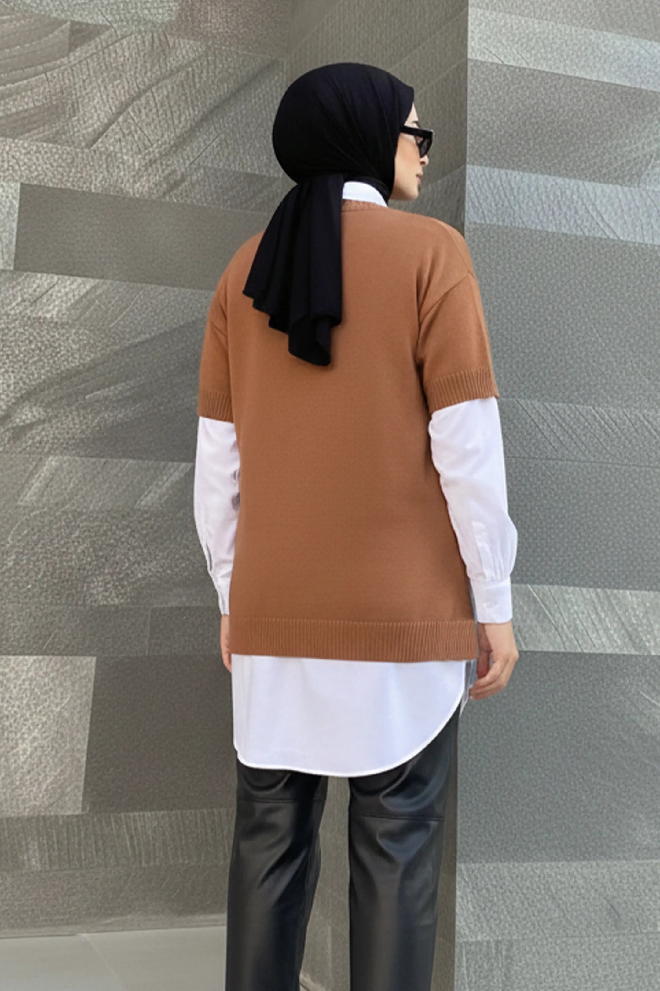Oversized Ribbed Knit Sweater, view 4
