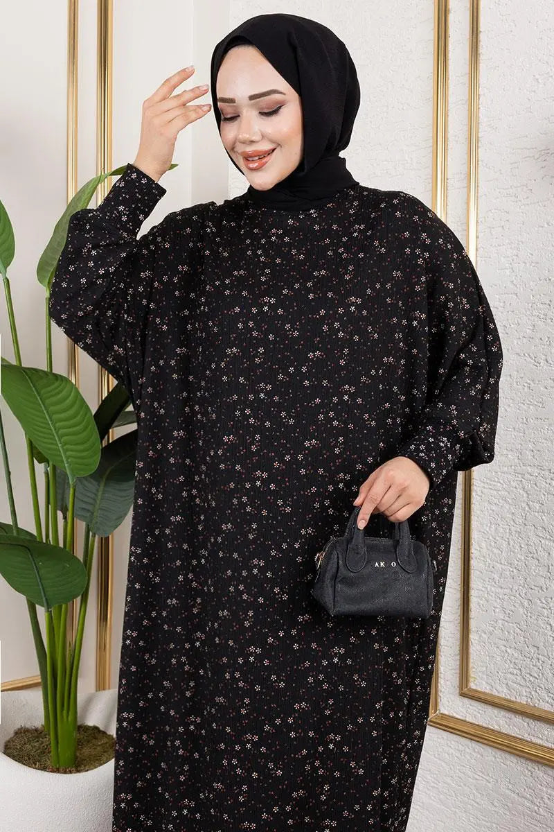 Patterned Crepe Dress, view 3