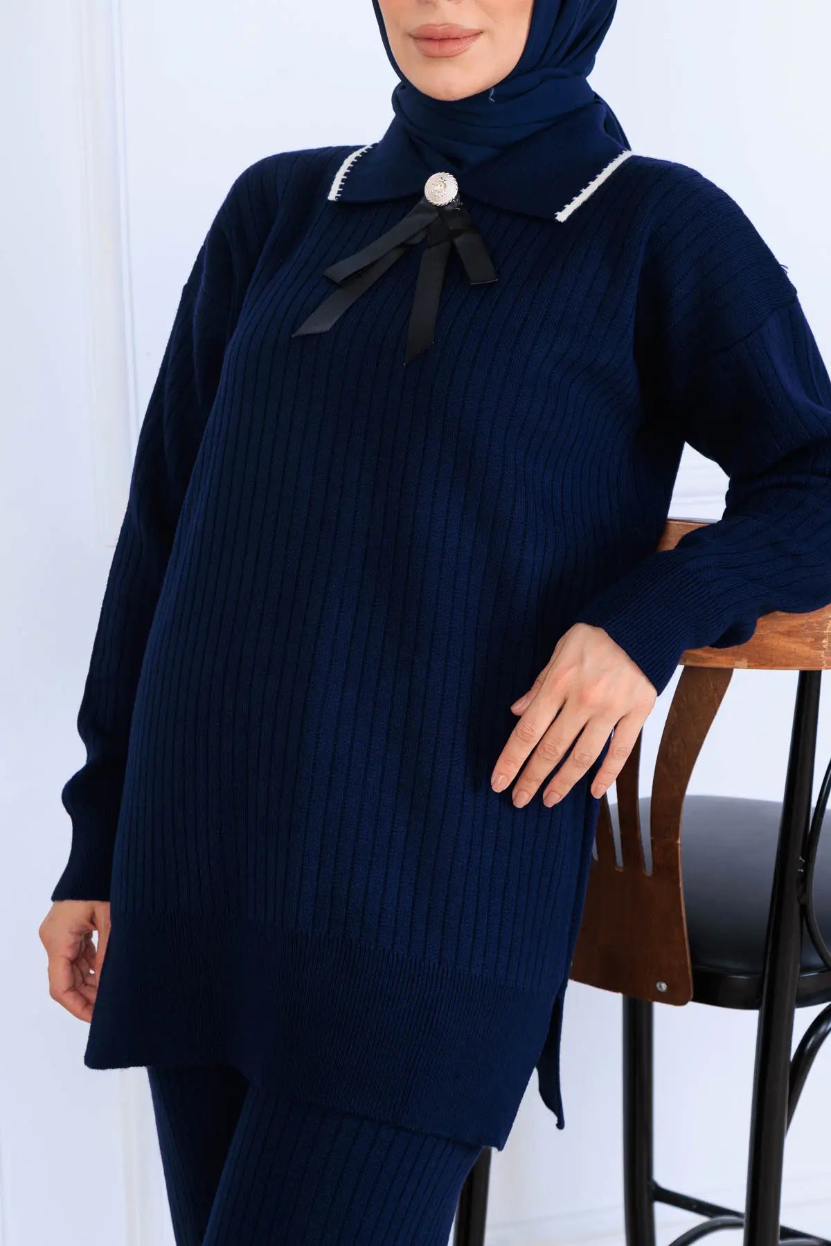 Ribbon Detail Knitwear Set, view 2