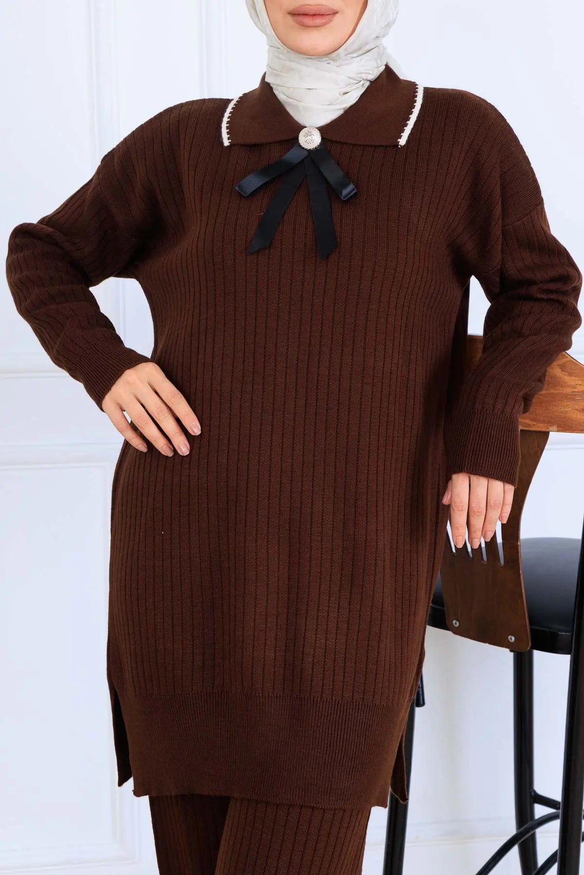 Ribbon Detail Knitwear Set, view 4