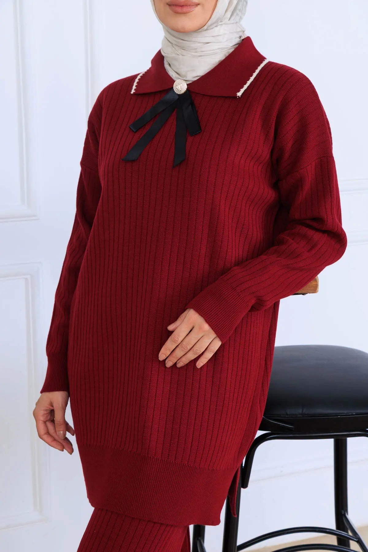 Ribbon Detail Knitwear Set, view 2