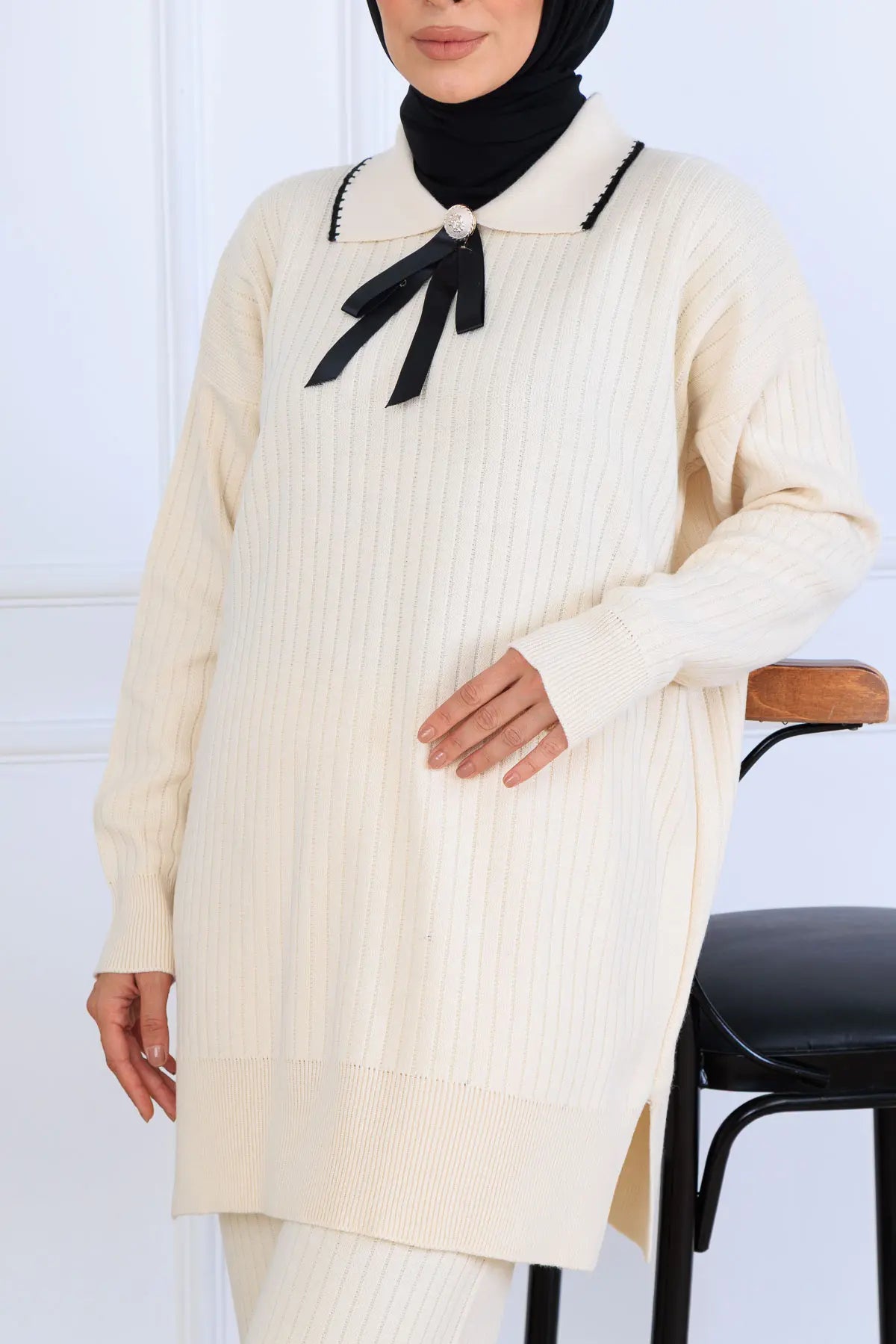 Ribbon Detail Knitwear Set, view 3