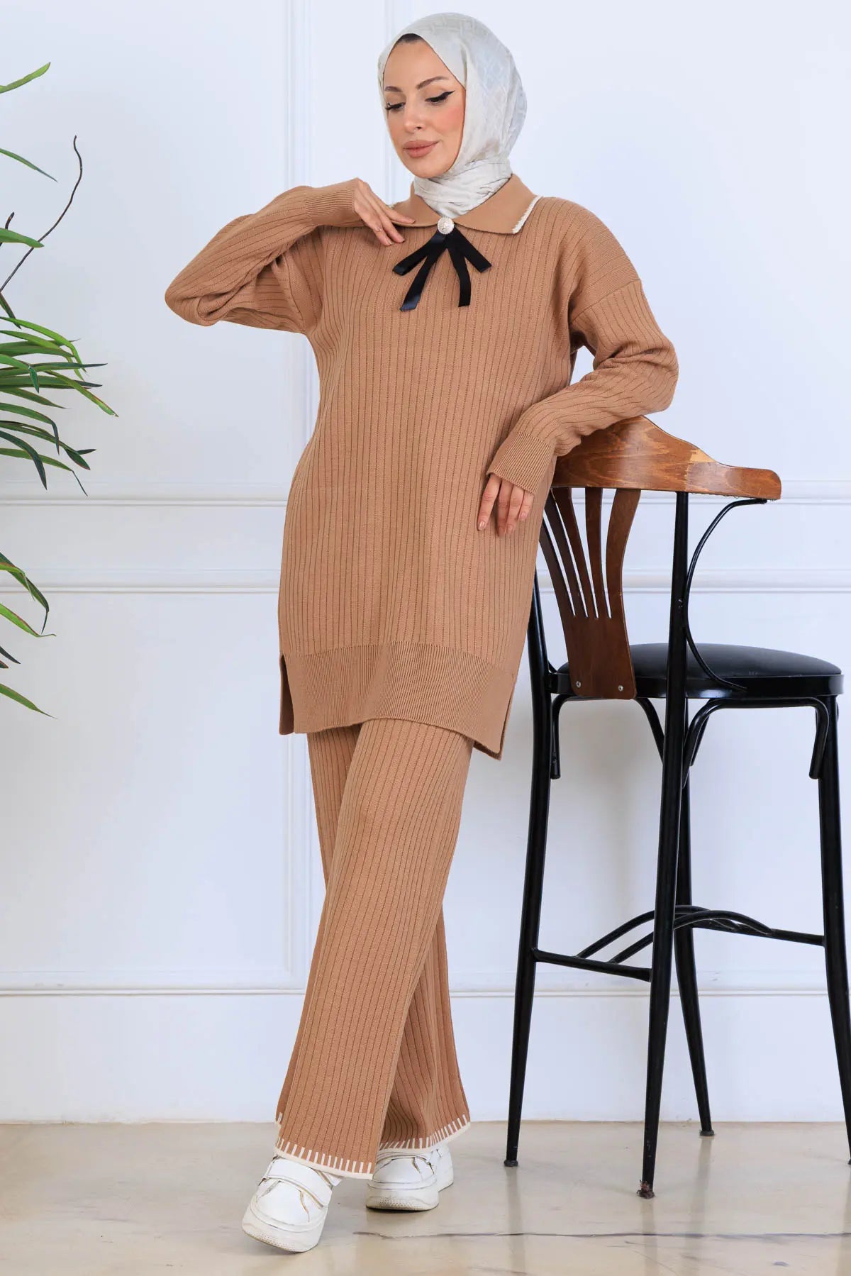 Ribbon Detail Knitwear Set, view 3