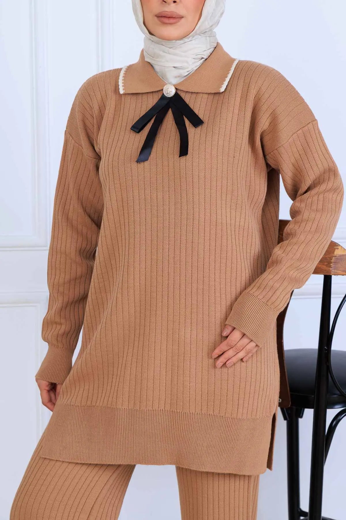 Ribbon Detail Knitwear Set, view 4