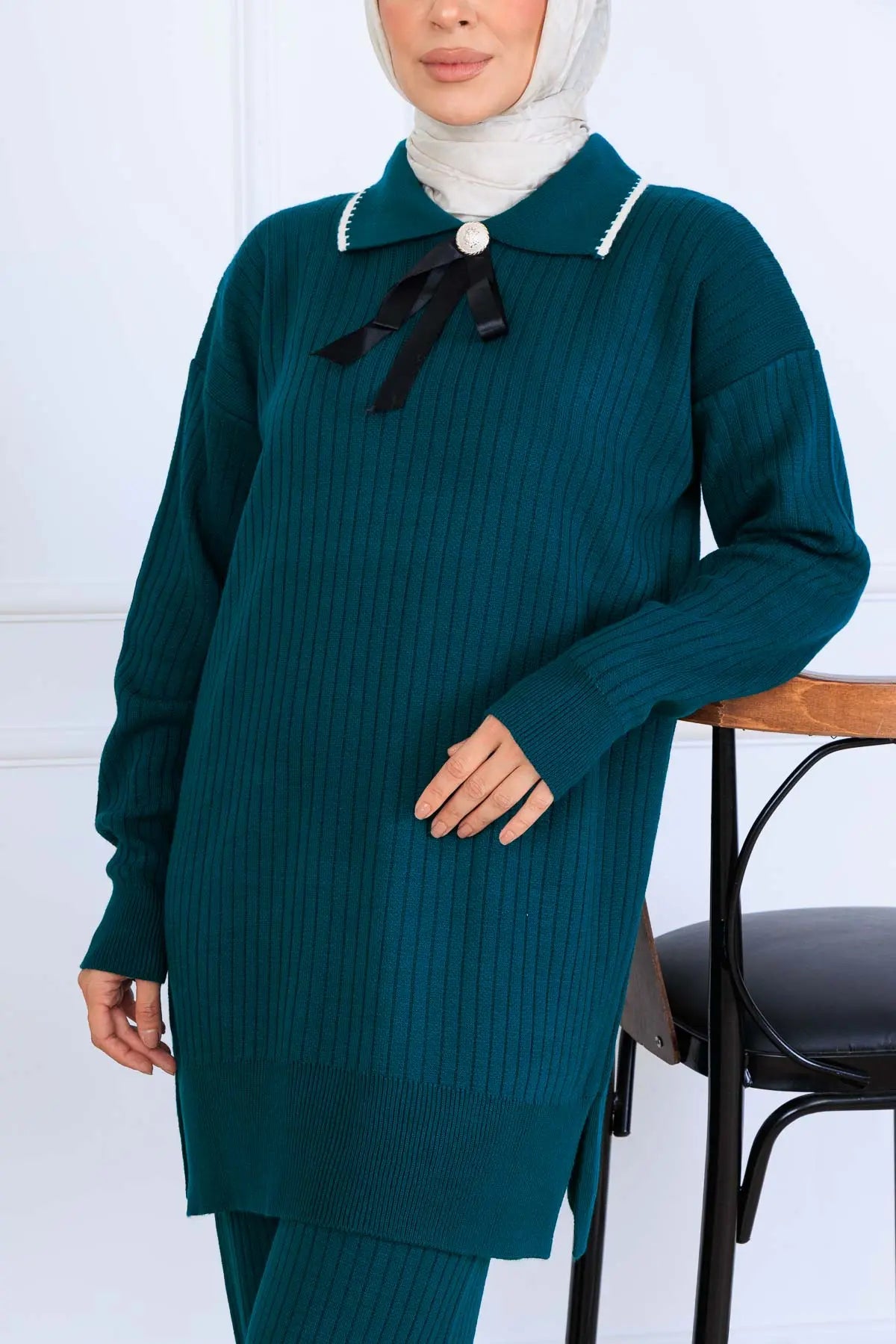 Ribbon Detail Knitwear Set, view 4