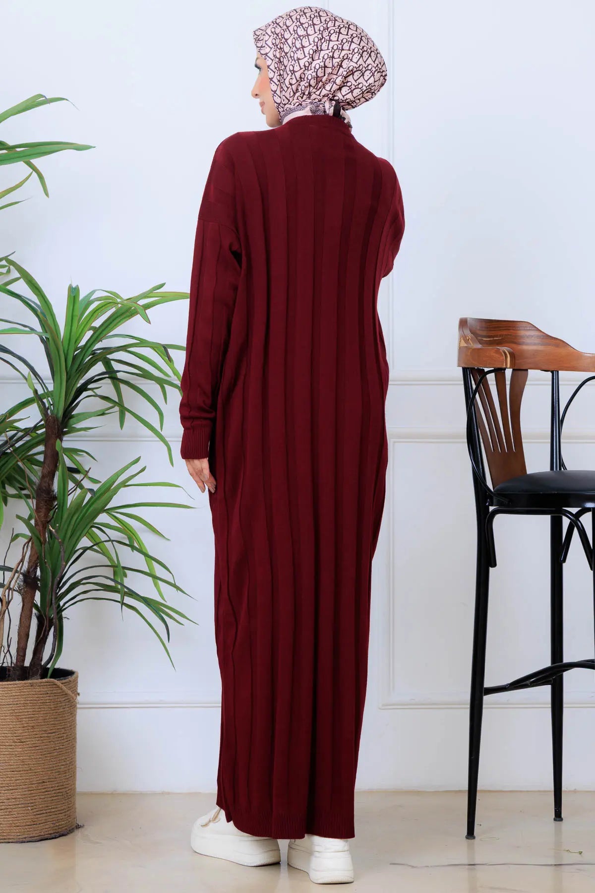 Self-striped Knit Dress, view 5