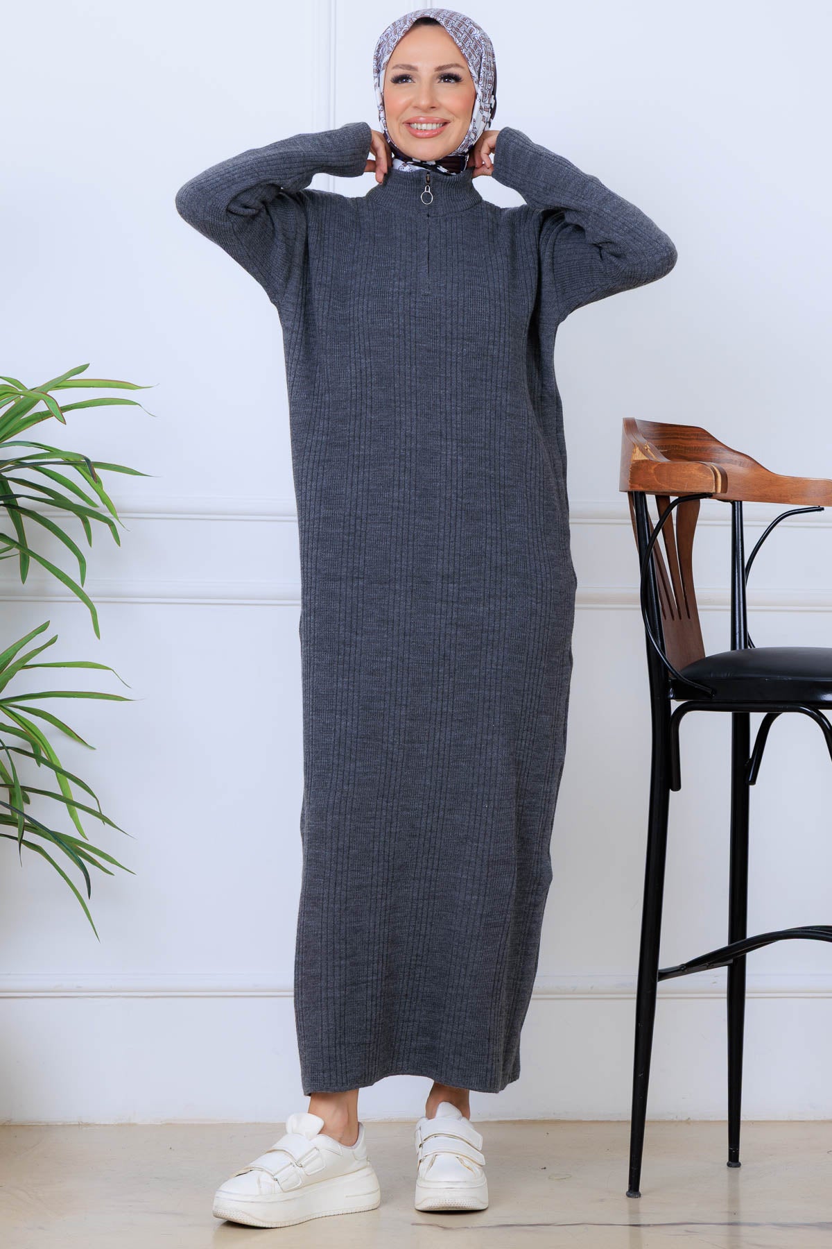 Ribbed Knit Dress by NEOMODEST