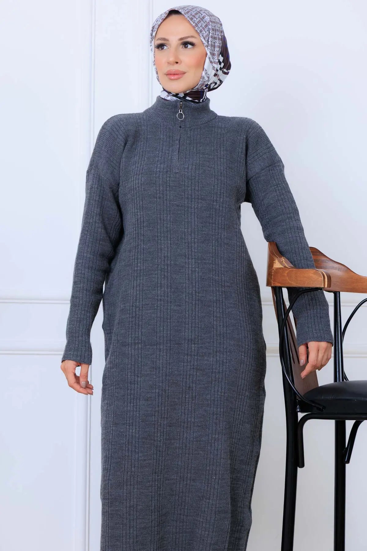 Ribbed Knit Dress, view 2