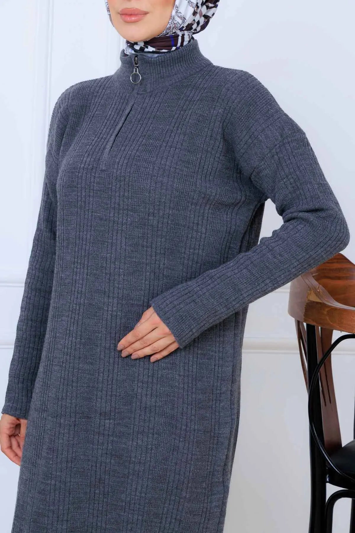 Ribbed Knit Dress, view 3