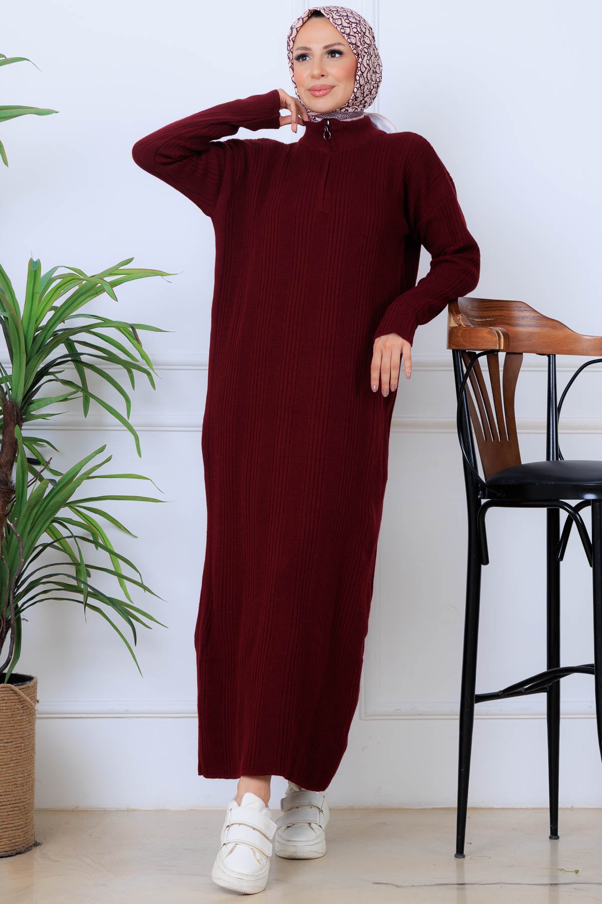 Ribbed Knit Dress by NEOMODEST