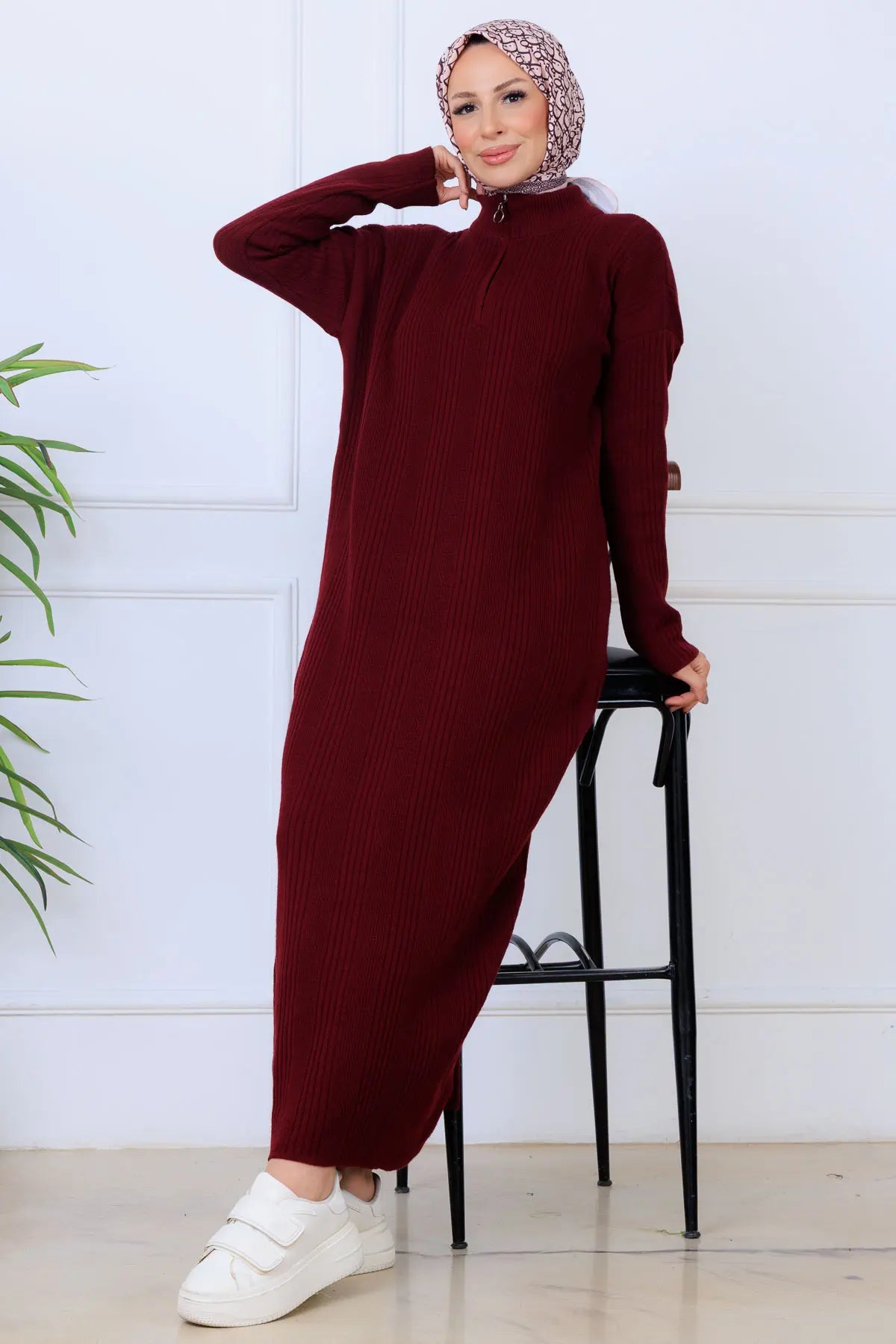 Ribbed Knit Dress, view 2
