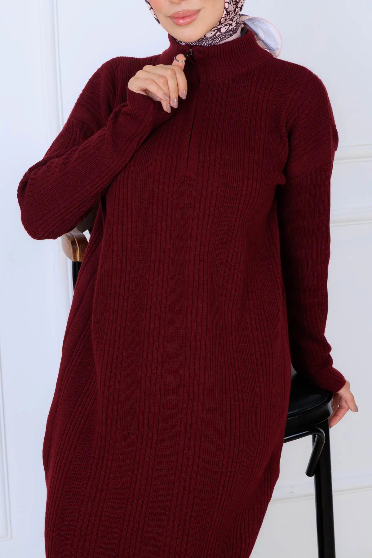 Ribbed Knit Dress, view 3