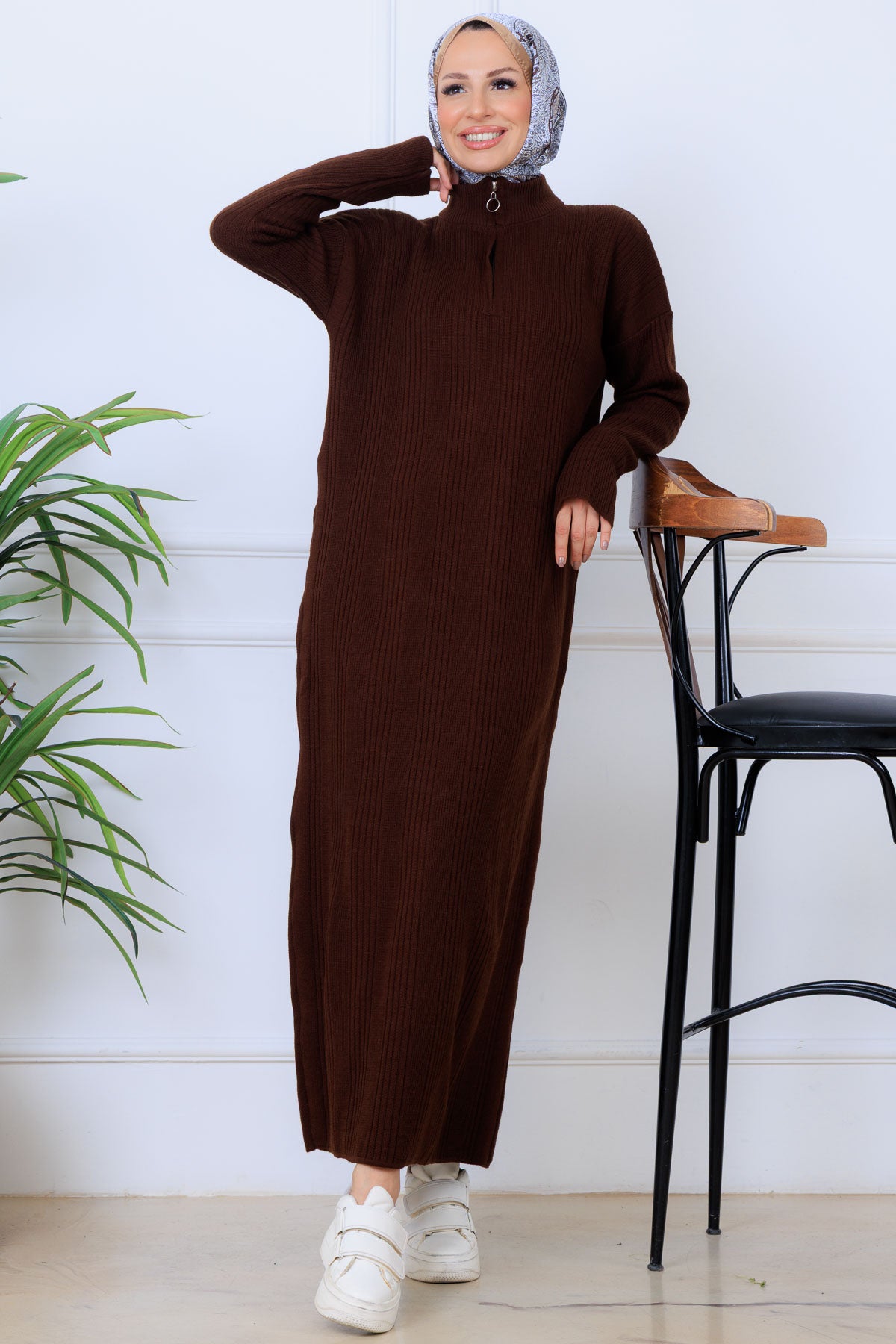 Ribbed Knit Dress by NEOMODEST