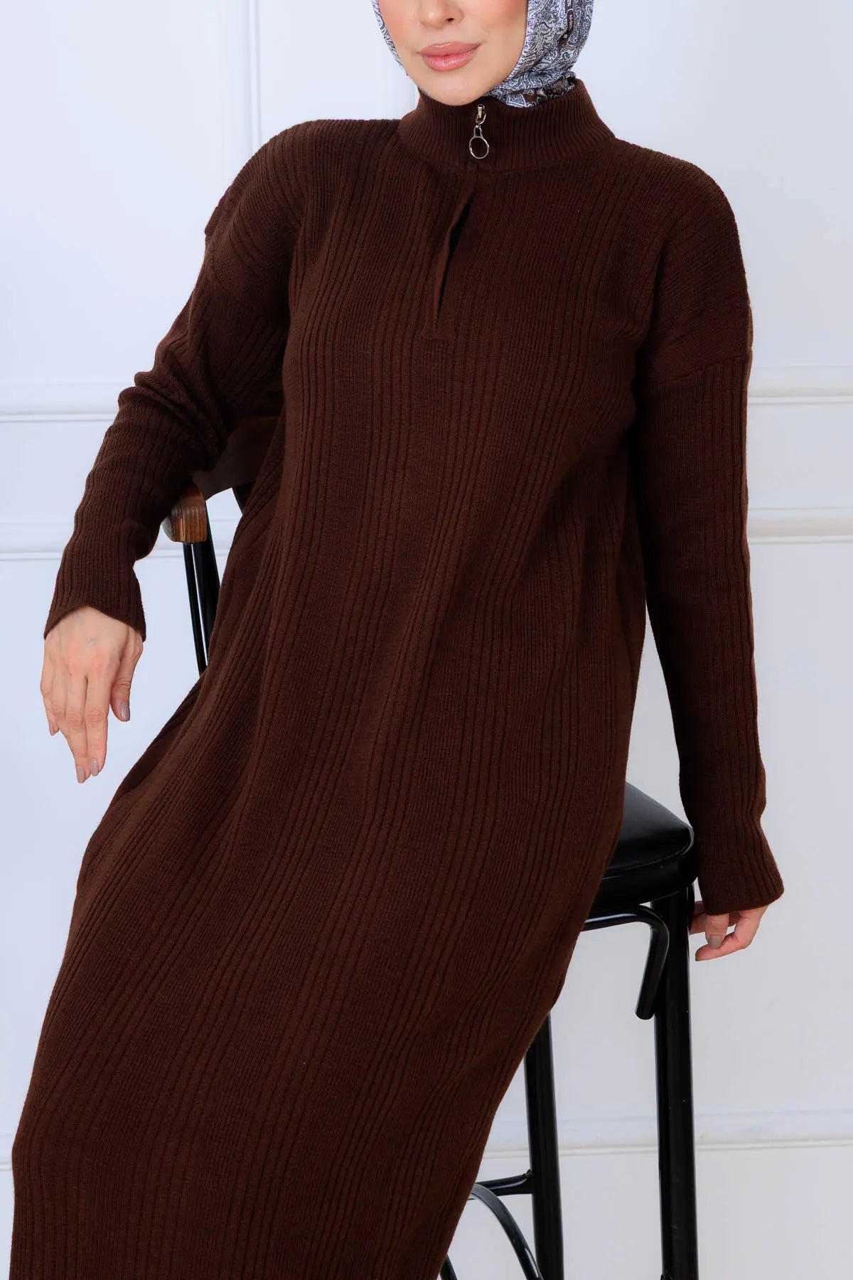 Ribbed Knit Dress, view 3