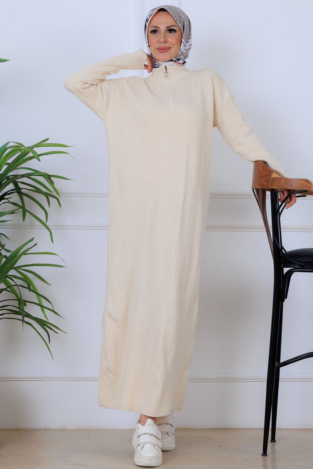 Ribbed Knit Dress by NEOMODEST