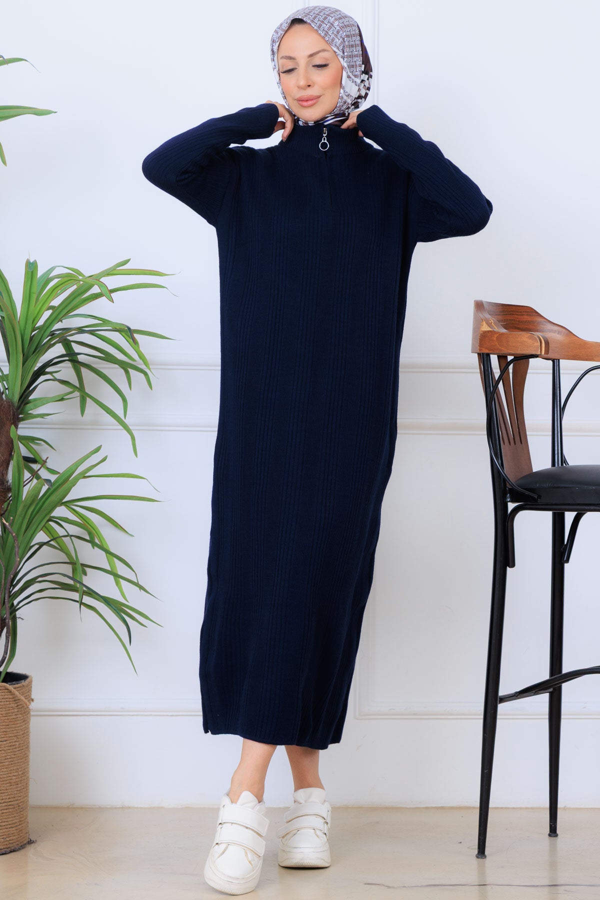 Ribbed Knit Dress by NEOMODEST
