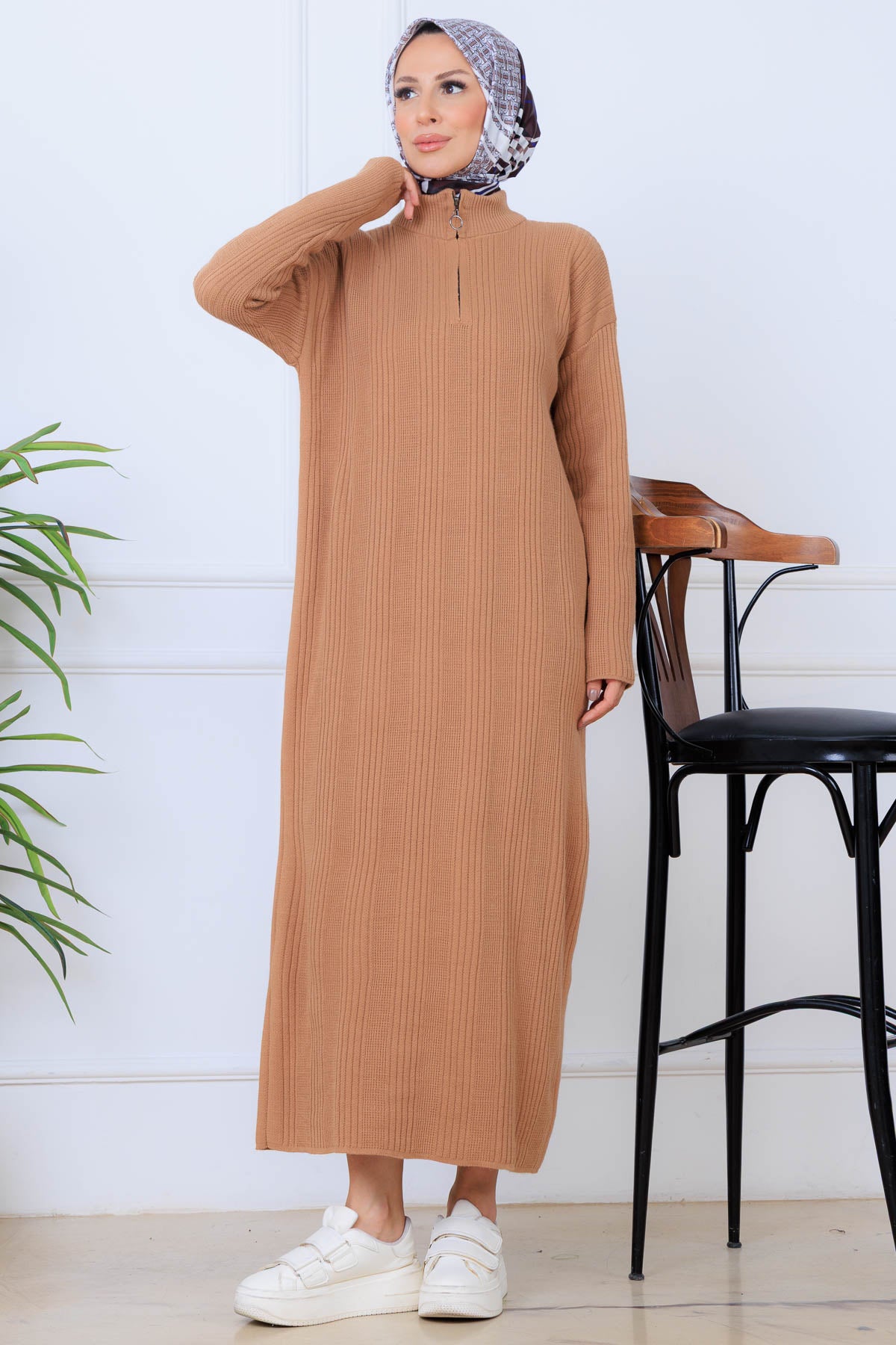 Ribbed Knit Dress by NEOMODEST