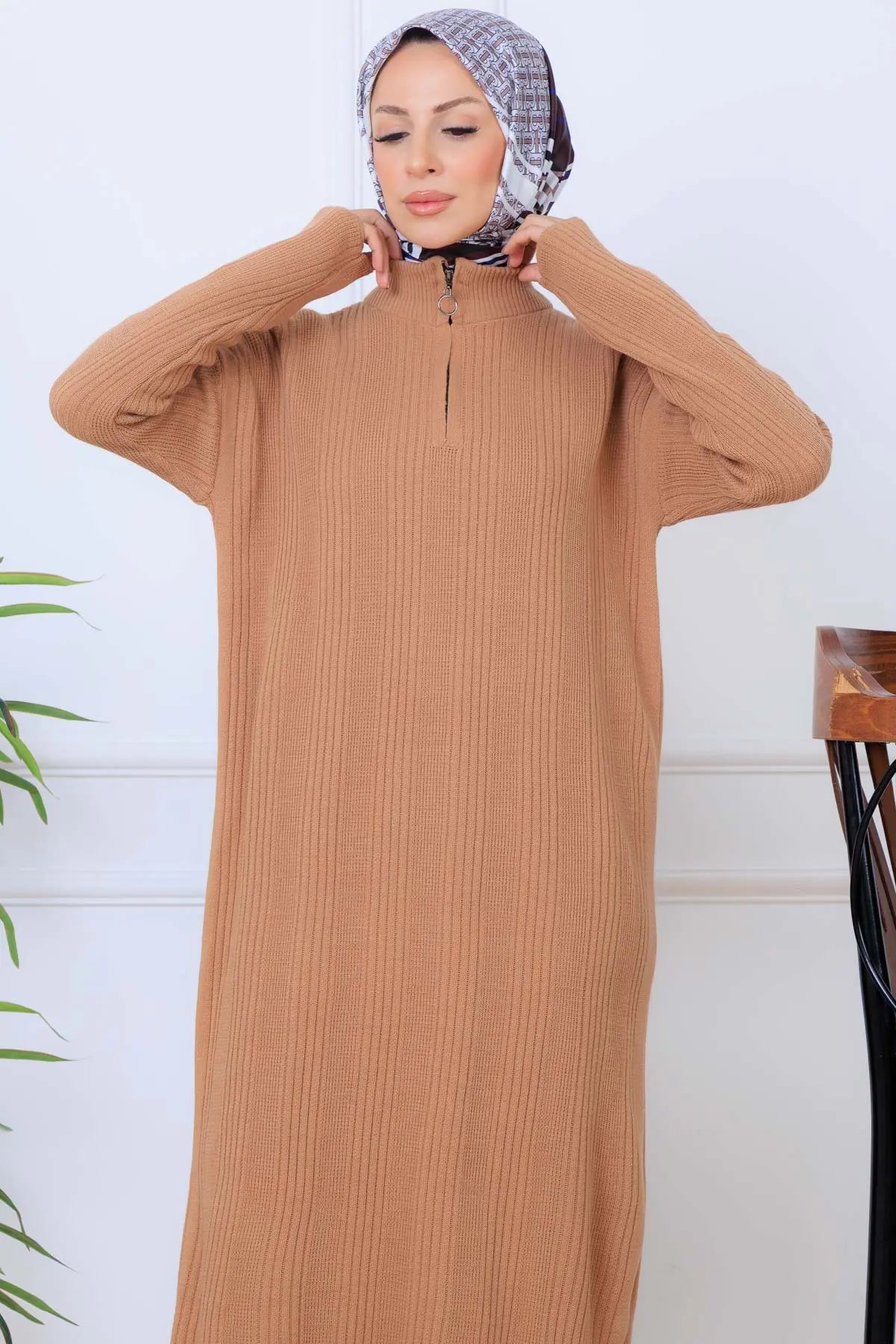 Ribbed Knit Dress, view 3