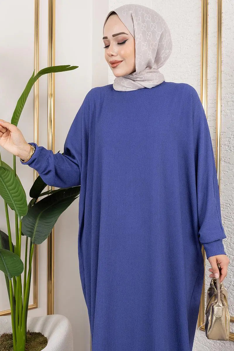Batwing Sleeve Crepe Dress, view 2